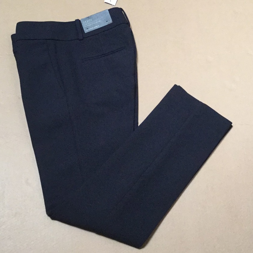 NWT $98 Ann Taylor Dark Blue Tailored Ankle Pants